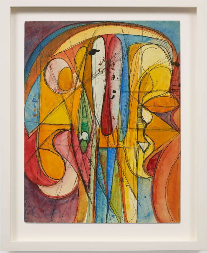Richard Pousette-Dart, Untitled, ca. 1941, Watercolor, ink and gouache on paper, 11 3/8 × 9 in | 28.9 × 22.9 cm, © 2019 Estate of Richard Pousette-Dart / Artists Rights Society (ARS), New York, Courtesy Pace Gallery