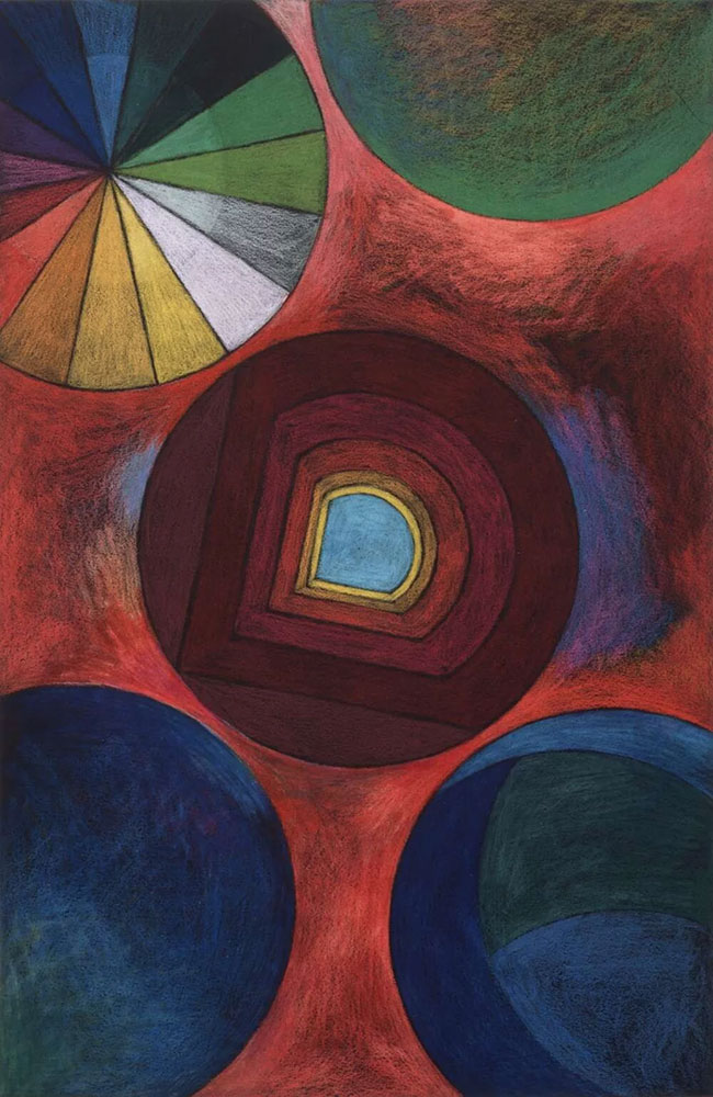 Lucas Samaras, Untitled #4, 1982, Colored pencil on paper, 17 1/2 × 11 1/2 in | 44.5 × 29.2 cm, Courtesy Pace Gallery