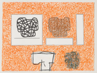 Jonathan Lasker, Untitled, 2023, Graphite and colored pencil on paper Image 57,2 x 76,5 cm (22,52 x 30,12 in) Frame 65,3 x 84,7 x 3,5 cm (25,71 x 33,35 x 1,38 in), © Jonathan Lasker, Photo: Ulrich Ghezzi, Courtesy Thaddaeus Ropac gallery, London · Paris · Salzburg · Seoul