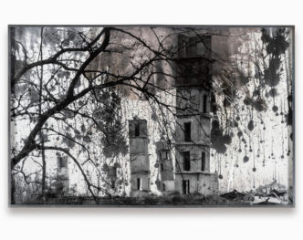 Anselm Kiefer, Jericho, 2010–15, Solarized gelatin silver print with silver toner, in steel frame, 40 3/4 x 63 1/4 x 4 inches (103.5 x 160.5 x 10 cm), © Anselm Kiefer, Photo: Charles Duprat, Courtesy the artist and Gagosian