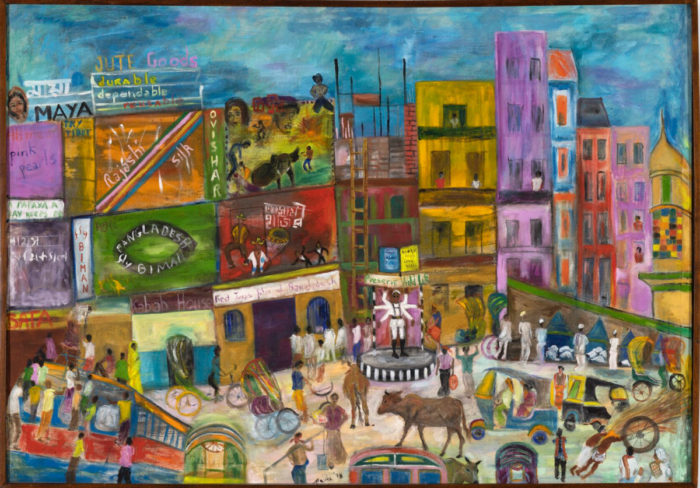 Pacita Abad. Old Dhaka. 1978. Oil on canvas. Courtesy Pacita Abad Art Estate. Photo: Rik Sferra for Walker Art Center
