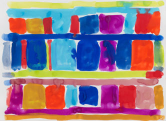 Stanley Whitney, Untitled, 2019 Gouache on paper, 22 × 30 inches (55.9 × 76.2 cm), © Stanley Whitney. Photo: Rob McKeever, Courtesy Gagosian