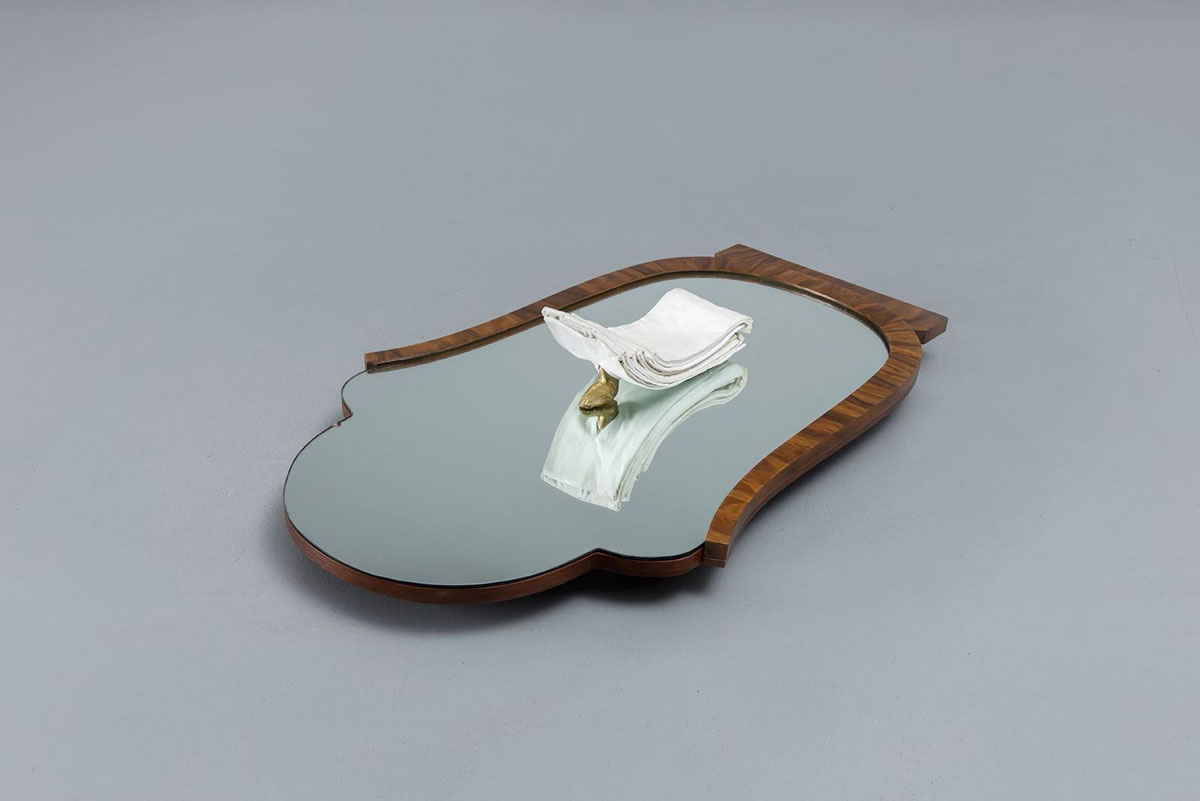 Hera Büyüktaşcıyan, 'Wave', Wood, bronze, mirror, fabric, 122 x 76 x 28 cm, 2018