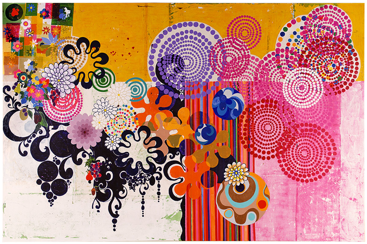 Beatriz Milhazes, Mel, 2010, Private Collection, UK. Photo Sid Hoeltzell. © Beatriz Milhazes Studio