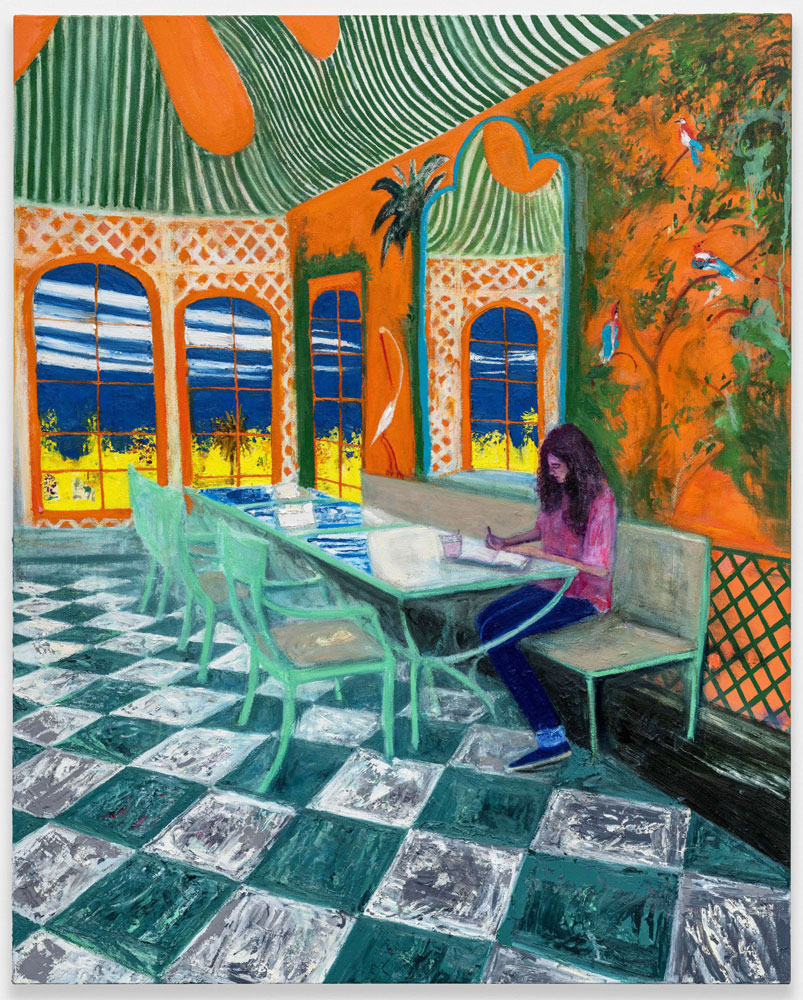 Raffi Kalenderian, Andrea, 2020-2024, Oil on canvas, 152.4 x 121.9 cm (60 x 48 in.), © Raffi Kalenderian, Courtesy the artist and Galerie Peter Kilchmann