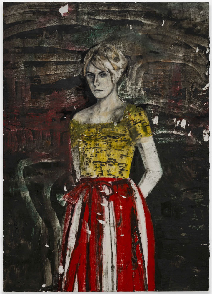Raffi Kalenderian, Portrait of the Poet Dasha Nekrasova, 2015-2024, Oil on canvas, 213.4 x 152.4 cm (84 x 60 in.), © Raffi Kalenderian, Courtesy the artist and Galerie Peter Kilchmann