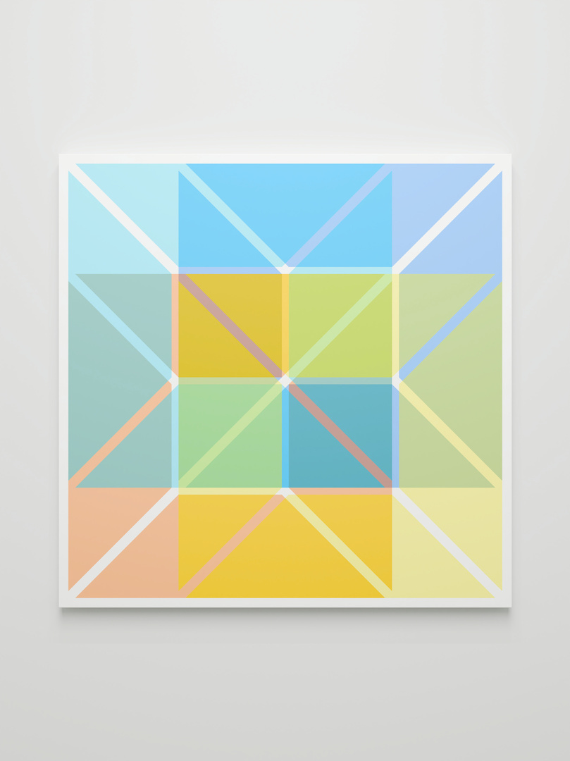 David Magán, Multilayered 01 v.01, 2023, pigment ink on canvas, 136 x 136 cm, © David Magán, Courtesy the artist and Galerie Denise René