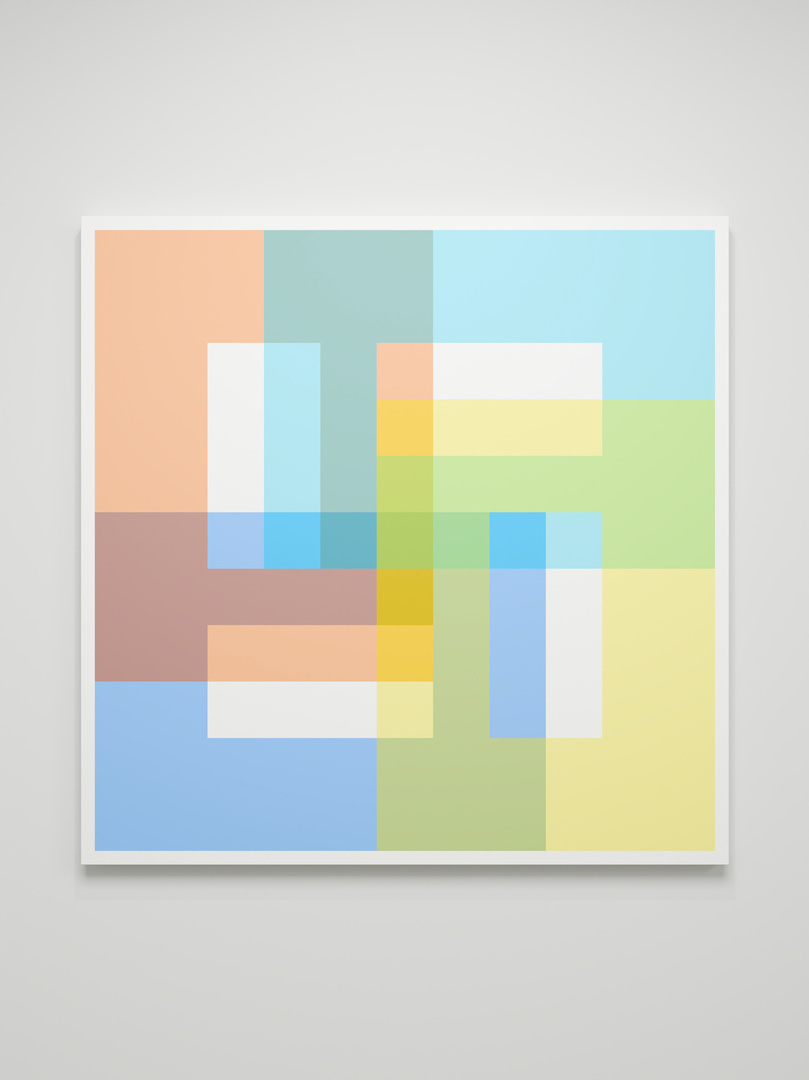 David Magán, Multilayered 09 v.01, 2023, pigment ink on canvas, 136 x 136 cm, © David Magán, Courtesy the artist and Galerie Denise René