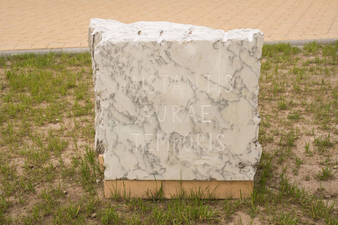 arianna Maruyama. Arts of Subtraction, 2024. Carrara marble, 63 × 44 × 77 cm. Photographer: Andrej Vasilenko
