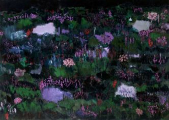 Joan Snyder, The Field in June, 1985, Oil on canvas, 152.4 x 162.56 cm (60 x 64 in), © Joan Snyder, Courtesy the artist and Thaddaeus Ropac Gallery