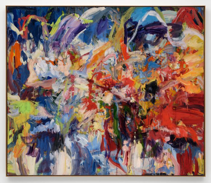 Catherine Goodman, Lago, 2024, Oil on linen, 180 x 210 x 4 cm / 70 7/8 x 82 5/8 x 1 5/8 in, 182.5 x 213 x 6.8 cm / 71 7/8 x 83 7/8 x 2 5/8 in (framed), © Catherine Goodman, Photo: Eva Herzog, Courtesy the artist and Hauser & Wirth Gallery