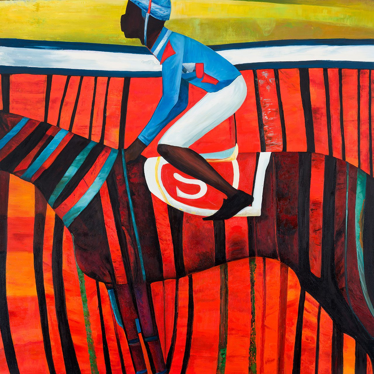 Jordan Watson, Lost Track of Mind, 2022, oil on canvas, 80 x 80 in. Courtesy the Artist