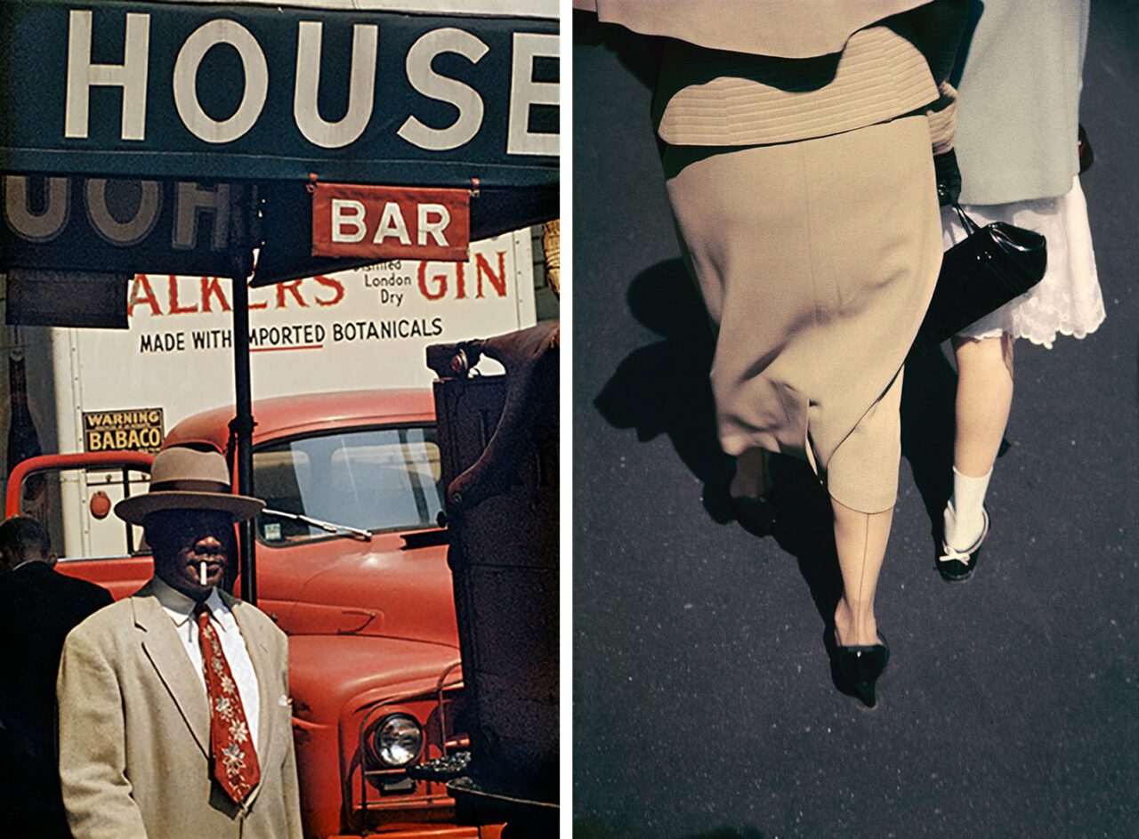 Left: Harlem, 1960 © Saul Leiter FoundationRight: Barbara and J., undated © Saul Leiter Foundation