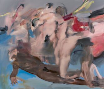 George Rouy, Ethereal Bleeding, 2023, Oil and acrylic on canvas, 190 x 221 cm, © George Rouy, Photo: Deniz Guze, Courtesy the artist, Hannah Barry Gallery and Hauser & Wirth