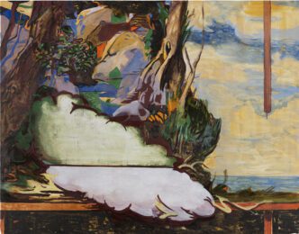 Rasmus Nilausen, Table of Content (Iphone picture), Oil on linen, 117 cm x 149 cm x 5,5 cm, © Rasmus Nilausen, Courtesy the artist and Galleri Bo Bjerggaard