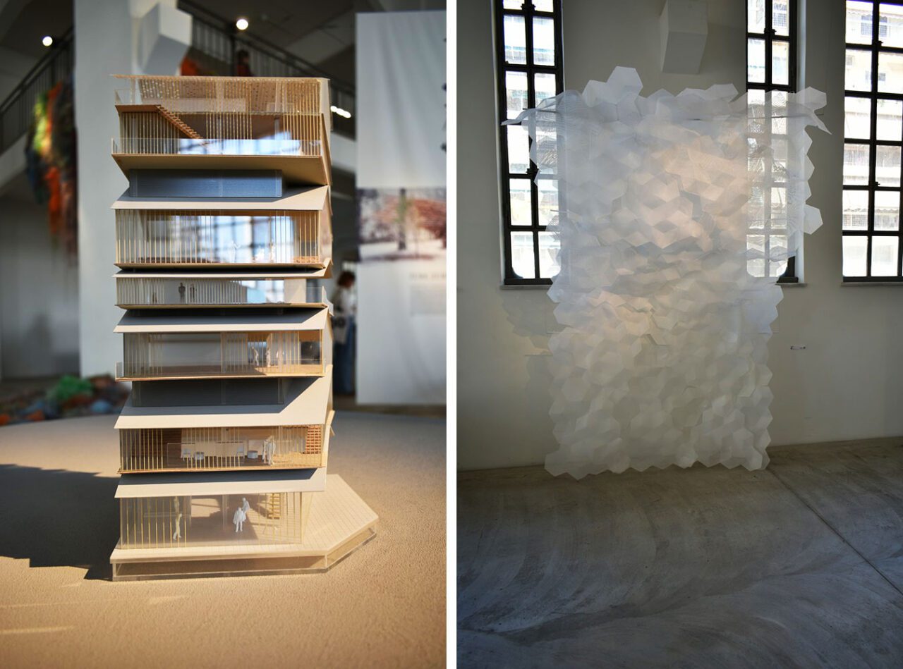 Kengo Kuma, Onomatopoeia, Exhibition view Former Public Tobacco Factory-Athens, 2025, Photo: © & Courteys Dimitris Lempesis