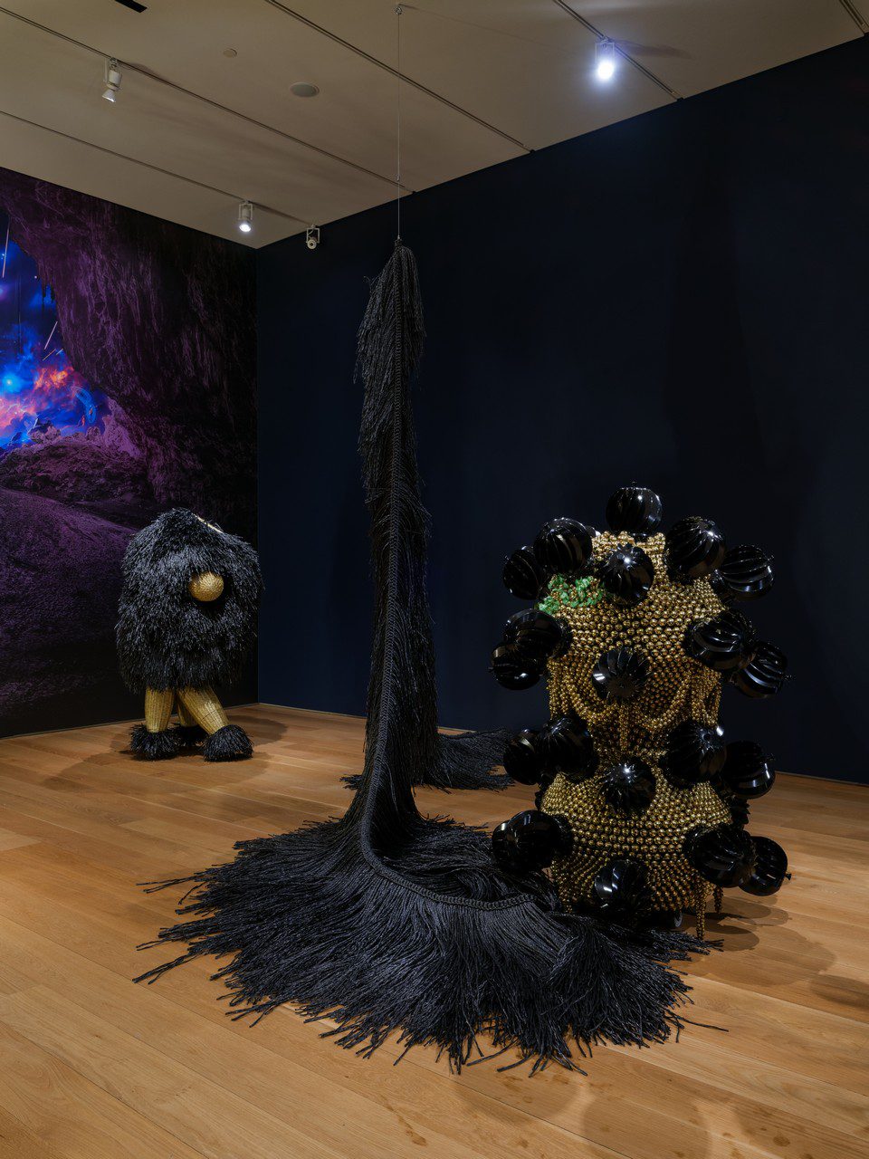 Installation view of Haegue Yang: Lost Lands and Sunken Fields, Nasher Sculpture Center, Dallas, Texas. February 1–April 27, 2025. Photo by Kevin Todora, courtesy of the artist and Nasher Sculpture Center