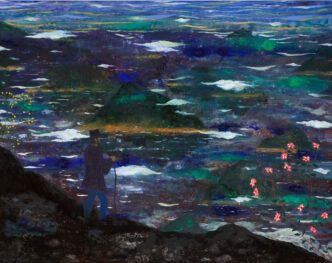 Tom Anholt, Distant Islands, 2025, oil on linen, 59 x 74 3/4 x 1 1/4 inches, Photo: Gunter Lepkowski, ©Tom Anholt, Courtesy the artist and Blum Gallery