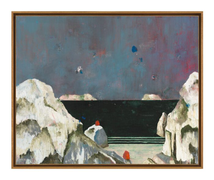 Harold Ancart, View, 2025, Oil stick and pencil on canvas, in artist's frame, 48 1/2 x 59 x 2 inches (123.2 x 149.9 x 5.1 cm), © Harold Ancart, Photo: JSP Art Photography,Courtesy the artist and Gagosian