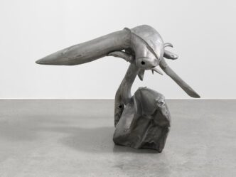 Richard Hunt, Tube Form, 1966, Welded aluminium, 87.6 x 134.6 x 88.3 cm | 34 1/2 x 53 x 34 3/4 in., © Richard Hunt Legacy Foundation, Courtesy Richard Hunt Legacy Foundation and White Cube Gallery