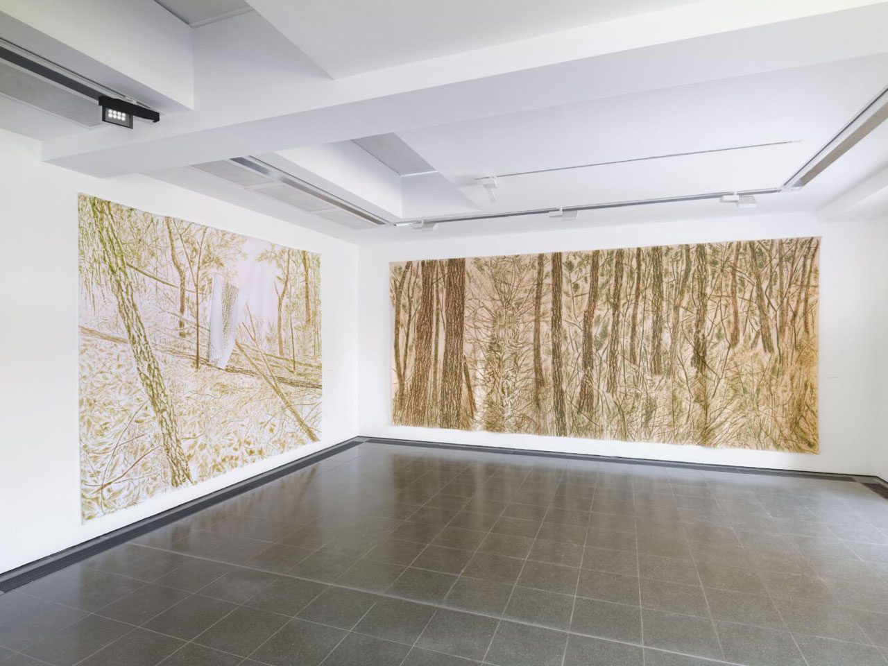 Giuseppe Penone, Verde del bosco (Forest Green), 1986 and Verde del bosco – estate 2017 (Forest Green – Summer 2017), 2017, installation view, Serpentine South. ©Photo: George Darrell. Courtesy Giuseppe Penone and Serpentine