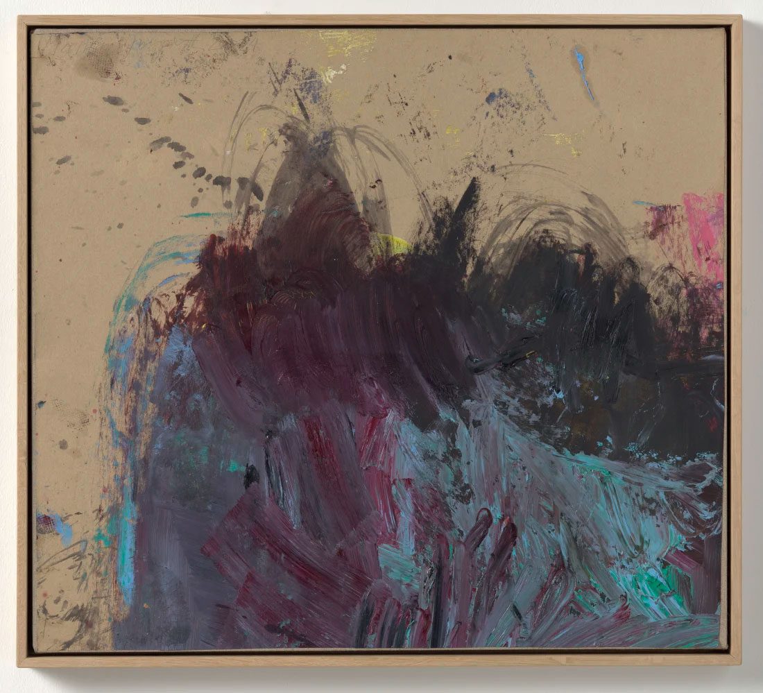 Martha Jungwirth, Rubymar III, 2024, Oil on paper on canvas, 58.8 x 65.8 cm (23.15 x 25.91 in), © Martha Jungwirth, Courtesy the artist and Thaddaeus Ropac Gallery