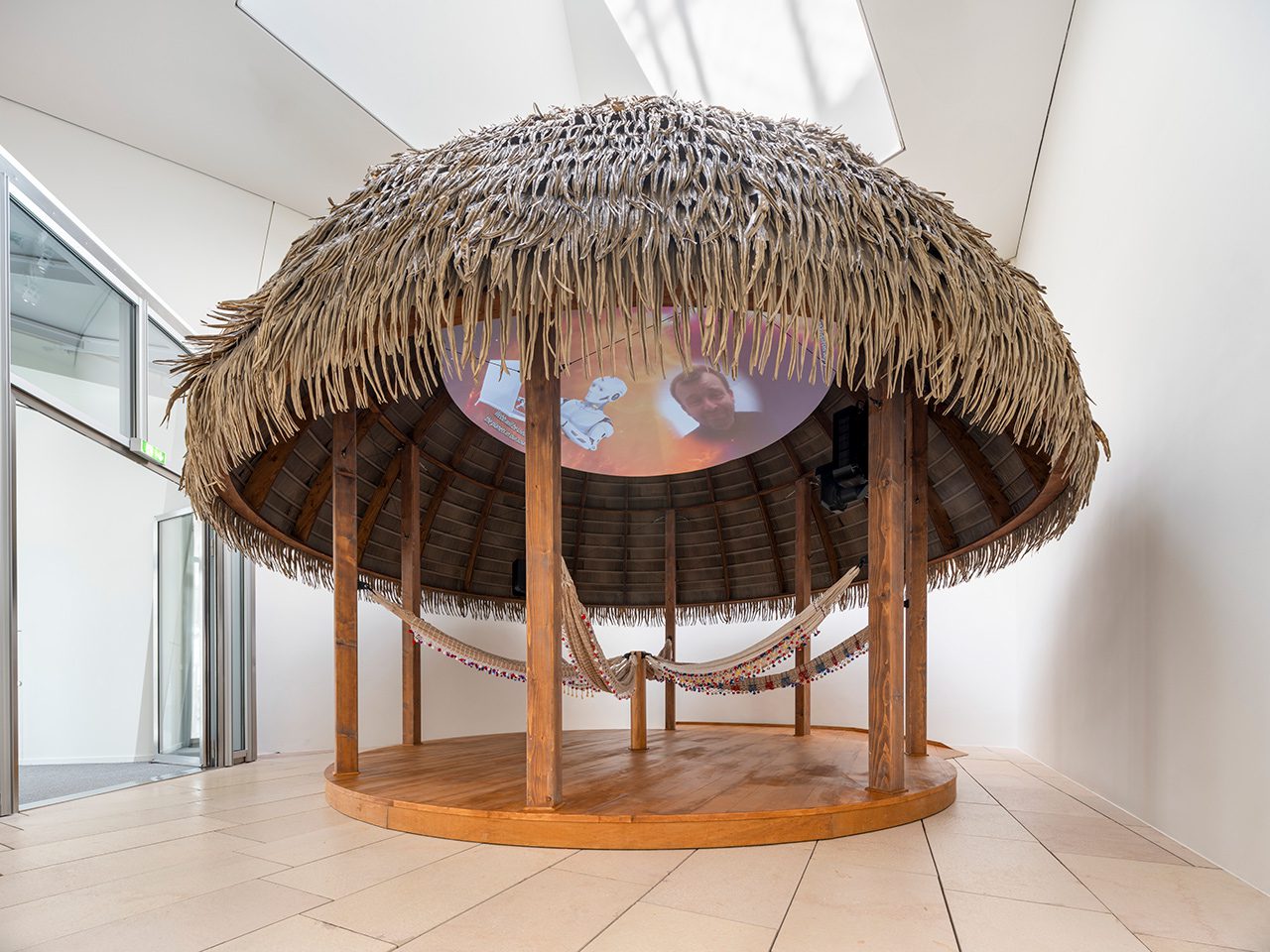Tabita Rezaire, Des astres, 2024, Installation view, Open Space #16, exhibition presented from April 9 to August 31, 2025, galerie 8, Fondation Louis Vuitton, Paris.© Adagp, Paris, 2025 © Fondation Louis Vuitton / Martin Argyroglo