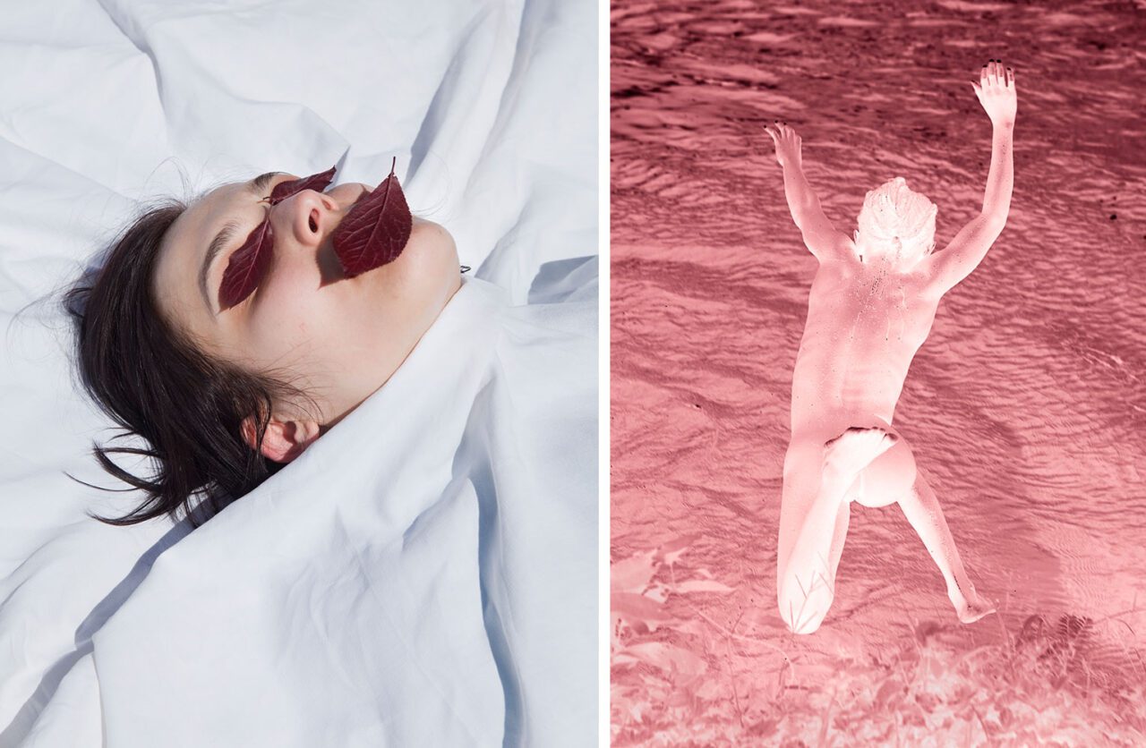 Left: Viviane Sassen, Inhale, 2011, c-print, 50 x 40 cm, © Viviane Sassen, Courtesy of the artist and Stevenson (Cape Town, Johannesburg, Amsterdam)Right: Viviane Sassen, Xm, 2017, c-print, 200 x 137 cm, © Viviane Sassen, Courtesy of the artist and Stevenson (Cape Town, Johannesburg, Amsterdam)