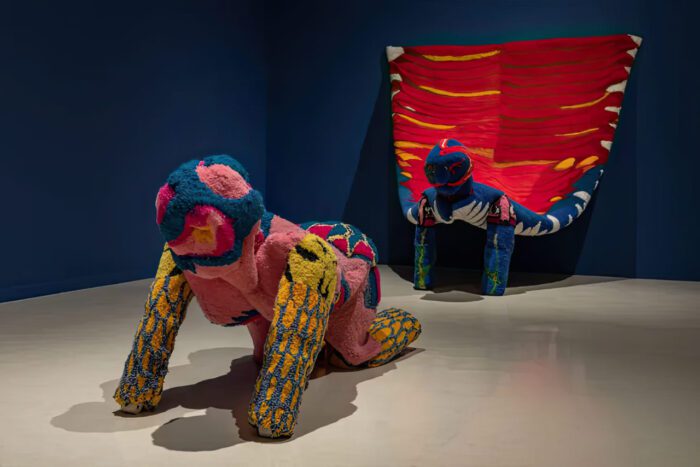 Anna Perach, The Moon Prophecy, 2021. Exhibition view. Performance installation at Herzliya Museum of Contemporary Art. Courtesy the artist