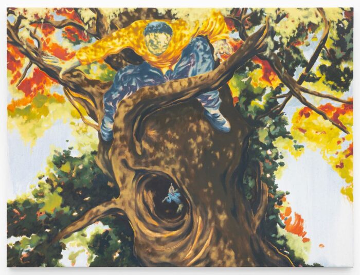 Valentin Rilliet, Moon Hunt, 2025, Oil on linen, 120 x 160 cm (47 ¼ x 63 in.), © Valentin Rilliet, Courtesy the artist and Galerie Peter Kilchmann
