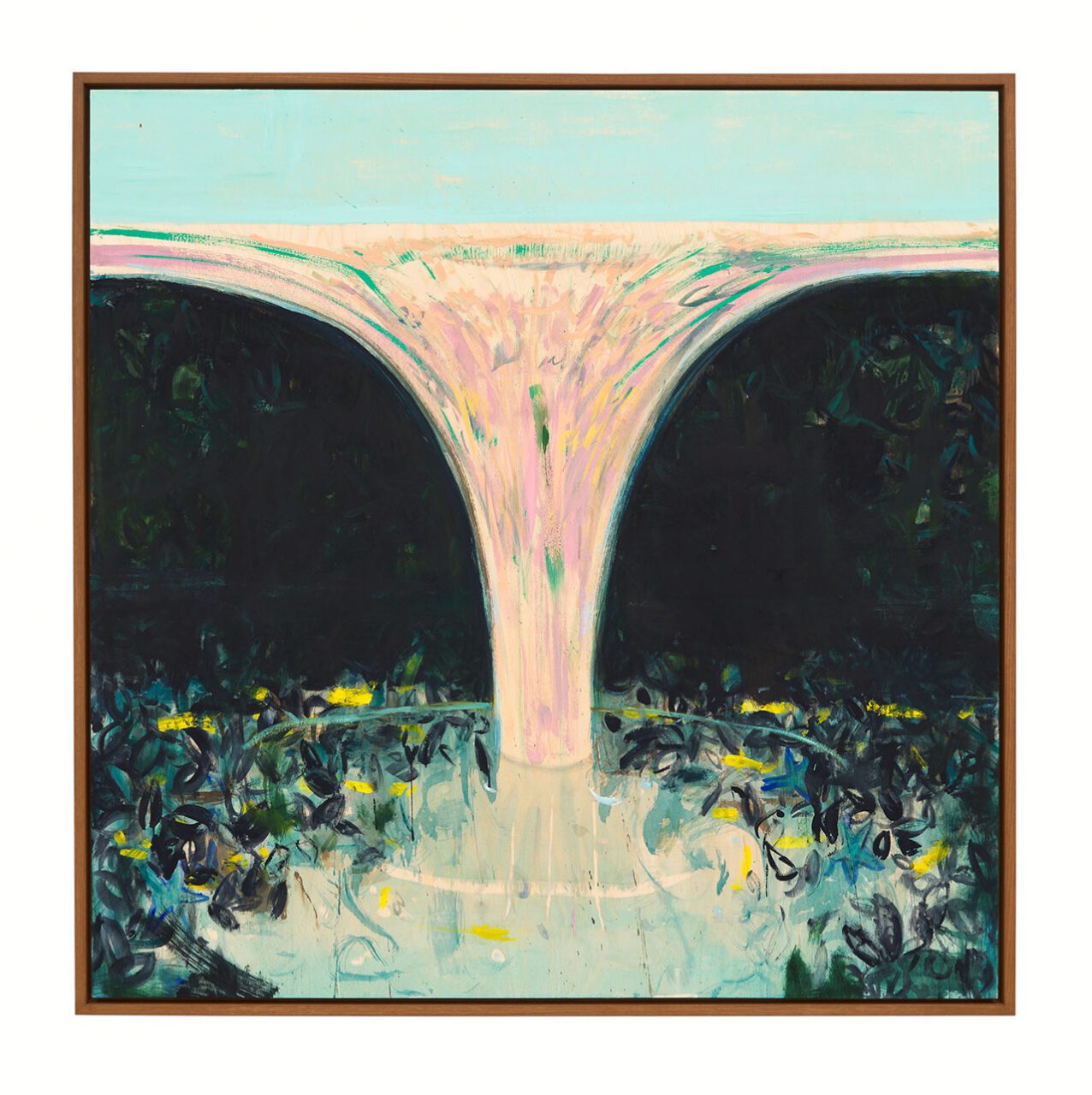 Cy Gavin, Untitled (Tide pool), 2025, Vinyl and acrylic on wood panel, 60 3/4 x 60 3/4 x 2 3/4 inches (154.3 x 154.3 x 7 cm, ), © Cy Gavin, Photo: Maris Hutchinson, Courtesy Gagosian