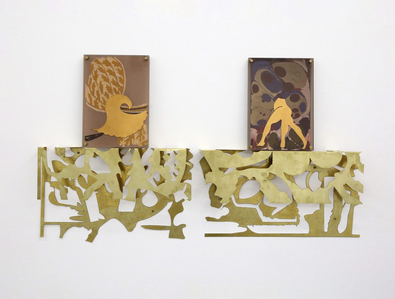 Leonor Serrano Rivas, Untitled (Studio Estrella) nº4, 2021, Drawing, brass, methacrylate, 60 × 50 × 6 cm, © Leonor Serrano Rivas, Courtesy the artist and carlier|gebauer Gallery