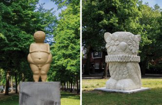 Photo left: Batienne Kramer, Trans Mars Von Willendorf, Courtesy the artist and Stichting Art Zuid. Photo right: Stefan Rinck, The Adventure of Freedom & the Owl of Life, Courtesy the artist and Stichting Art Zuid