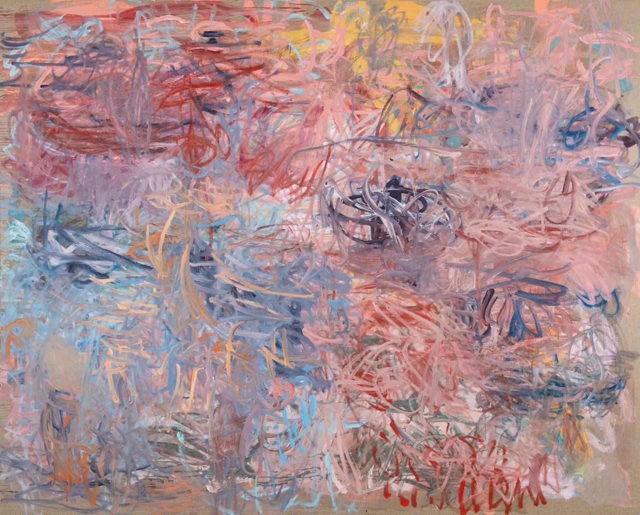 Eleni Gkinosati, Untitled, 2025, oil and acrylic on linen, 170 x 210 cm, © Eleni Gkinosati, Courtesy the artist and Krinzinger Schottenfeld Gallery