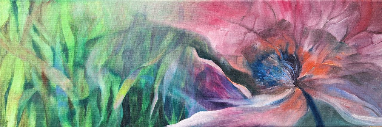 Eva Geraki, Future Forest, 2025, Oil on Canvas, 40 Χ 40 cm