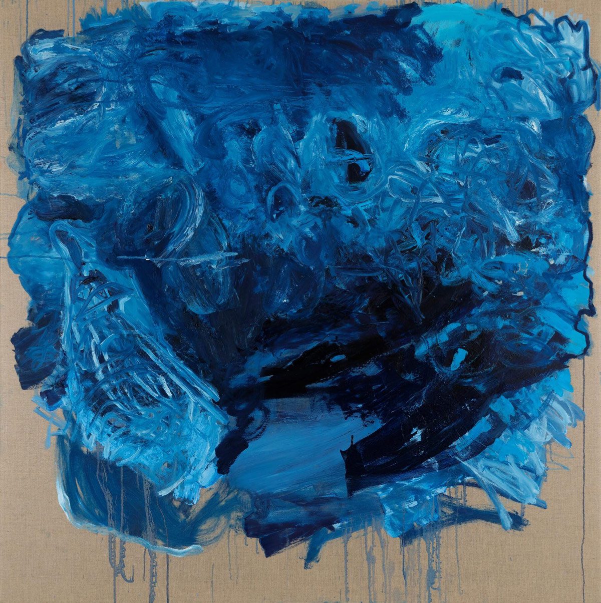 Eleni Gkinosati, Untitled, 2025, oil and acrylic on linen, 130 x 130 cm, © Eleni Gkinosati, Courtesy the artist and Krinzinger Schottenfeld Gallery