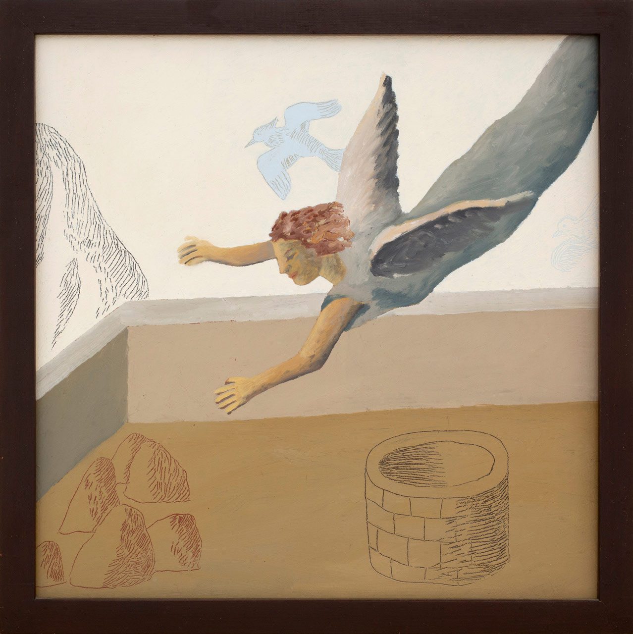 Nathalie Du Pasquier, Untitled, oil on board, 1999, 50 x 50 cm (54x54 cm FRAMED)