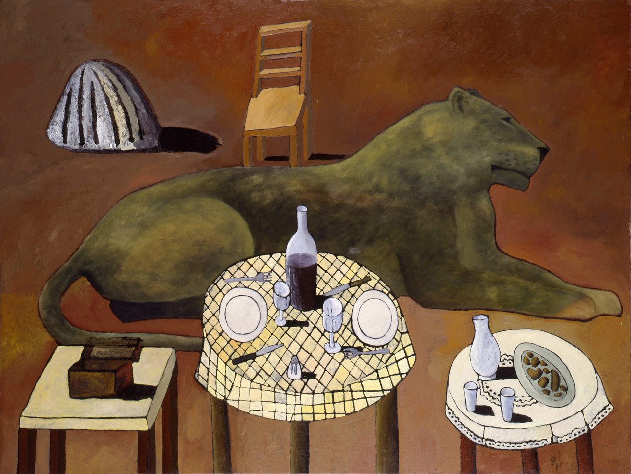 Nathalie Du Pasquier, Untitled, oil on canvas, 1992, 150 x 200 cm
