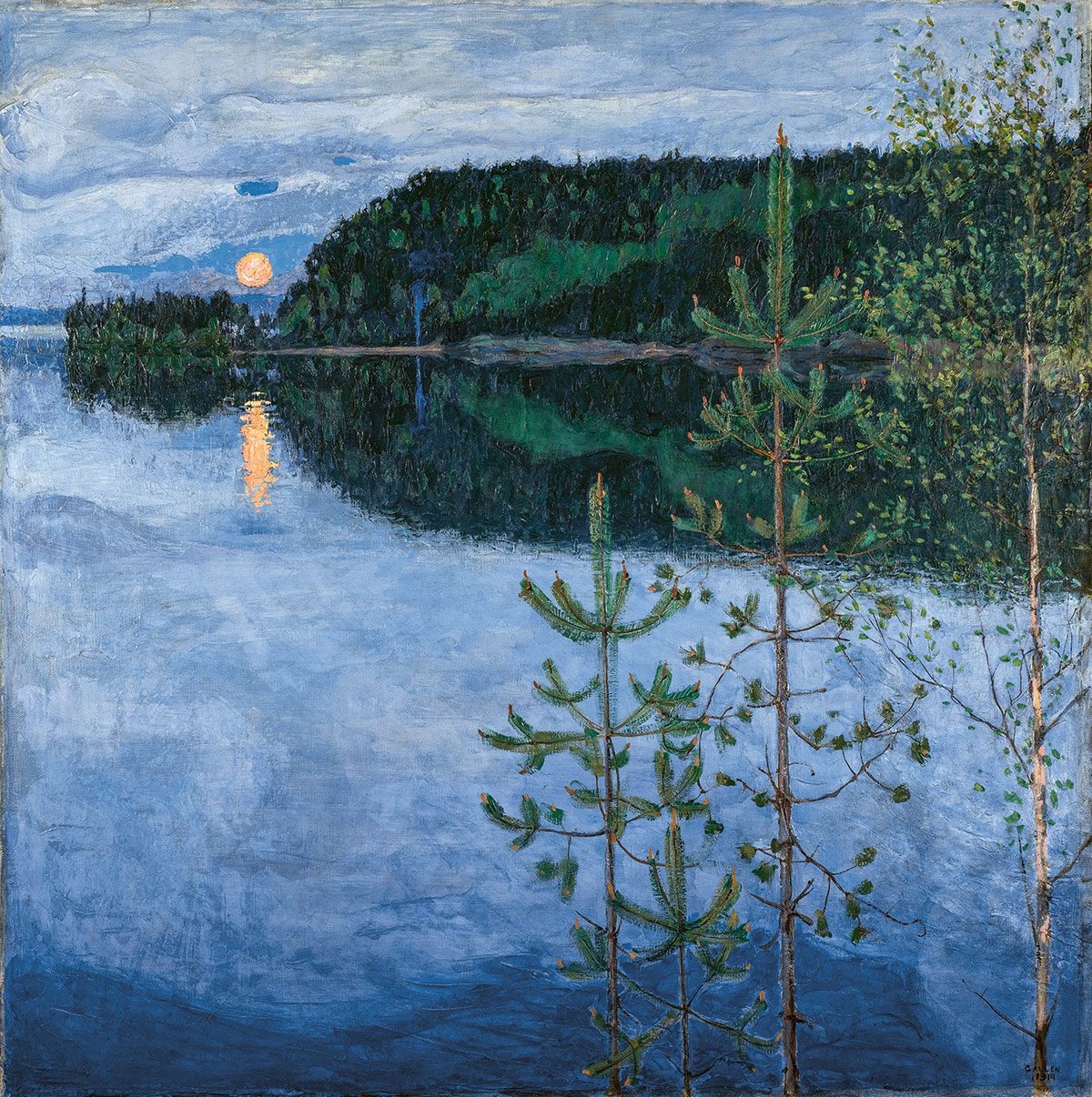 Akseli Gallen-Kallela, Spring Night, 1914 Oil on canvas, 115.5 x 115.6 cm Lillehammer Art Museum, deposited by The Savings Bank Foundation DNB Photo: Camilla Damgård