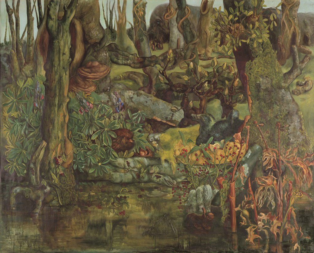 Kim Chongnam(Manabe Hideo), Waterside, 1941, oil paint on canvas, 123.5×161cm, Itabashi Art Museum