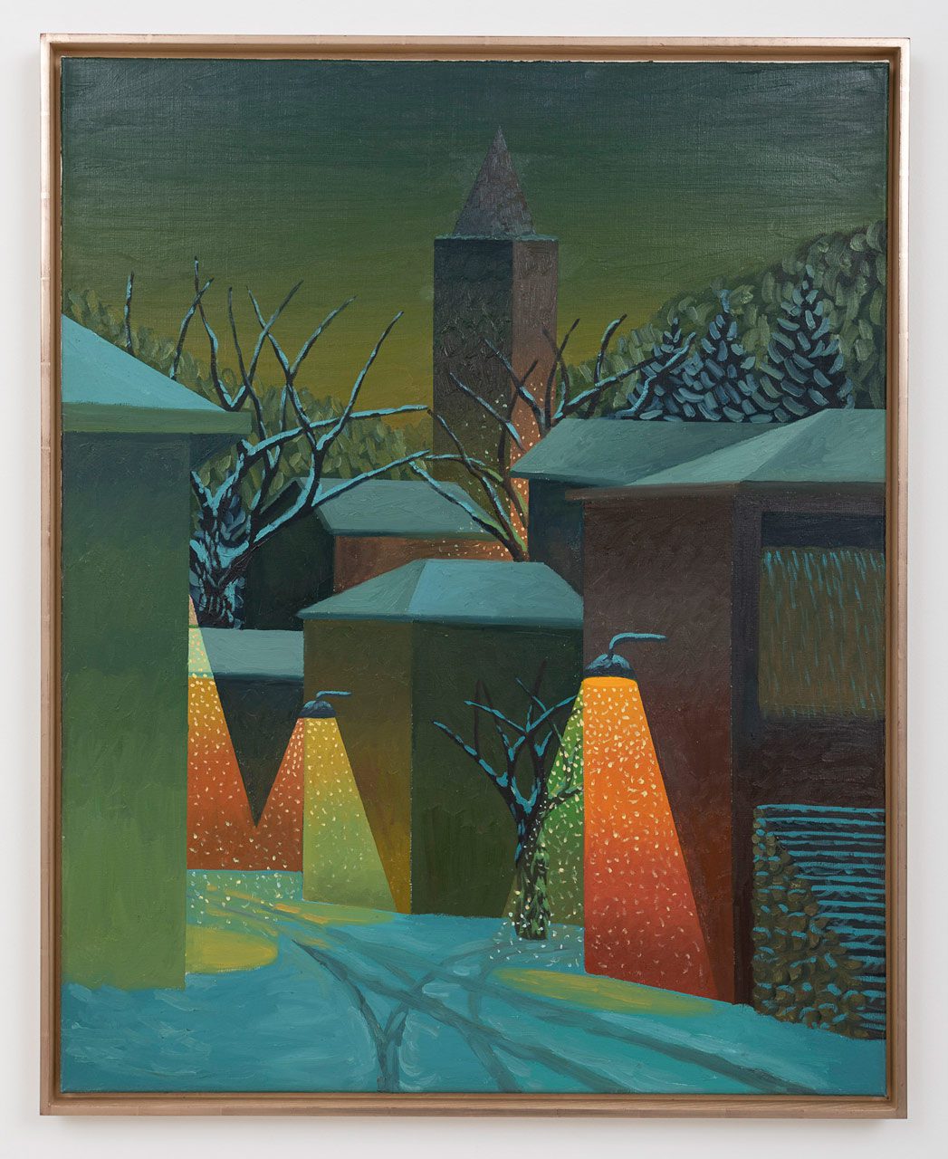 Salvo, Notte d'inverno, 1995, Oil on canvas, 39 3/8 x 31 1/2 inches (100 x 80 cm), © Salvo Estate, Courtesy Salvo Estate & Gladstone Gallery