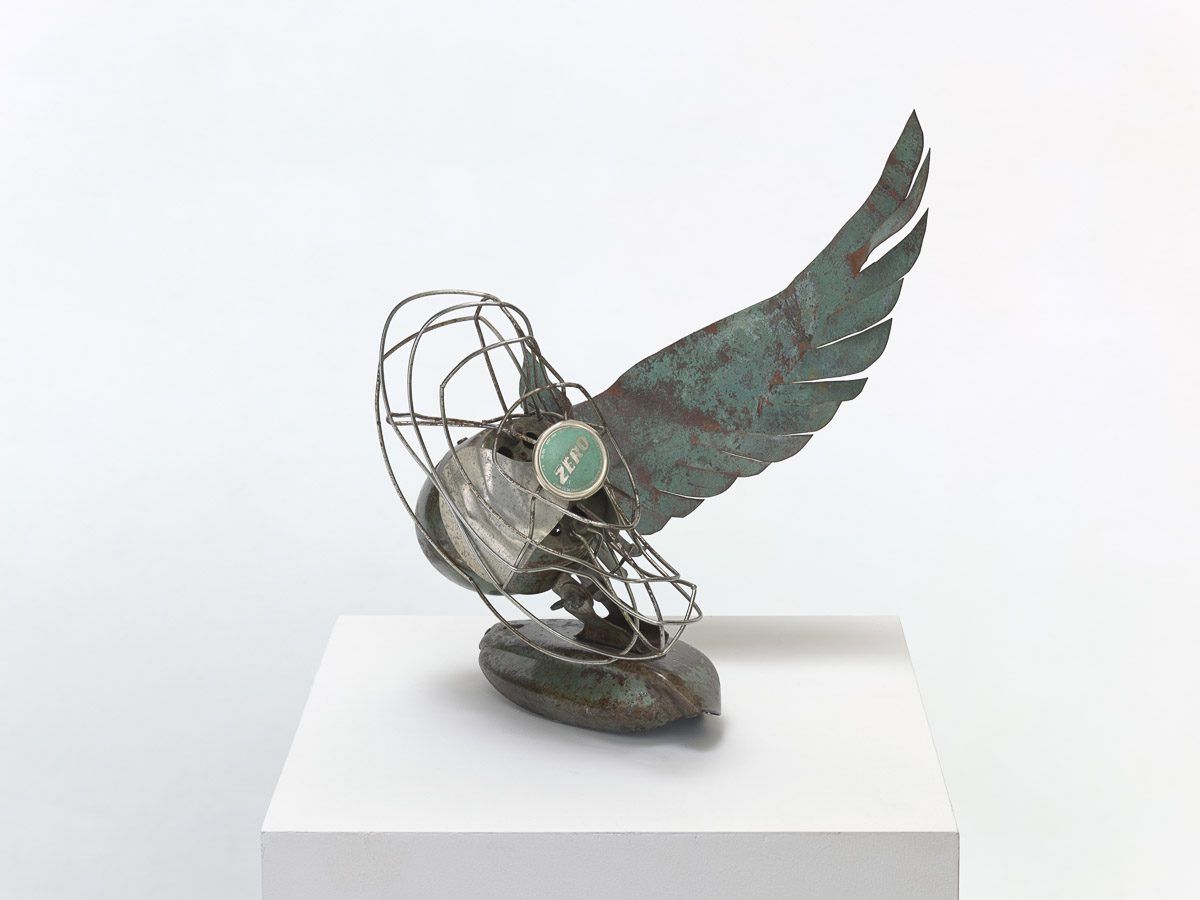 Robert Rauschenberg, Mercury Zero Summer Glut, 1987, Assembled metal, 10 5/8 x 17 1/2 x 8 1/2 inches (27 x 44.5 x 21.6 cm, © Robert Rauschenberg Foundation / VAGA at Artists Rights Society (ARS), Photography by Ron Amstutz