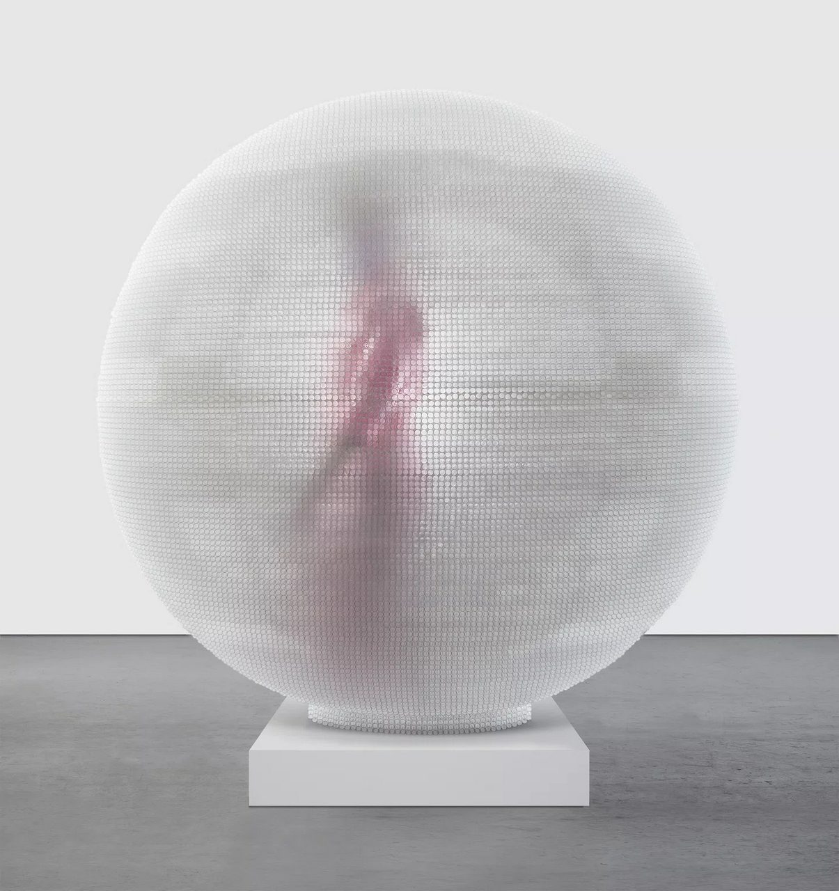 Tara Donovan, Sphere, 2020, PETG, 6' × 6' × 6' (182.9 cm × 182.9 cm × 182.9 cm)