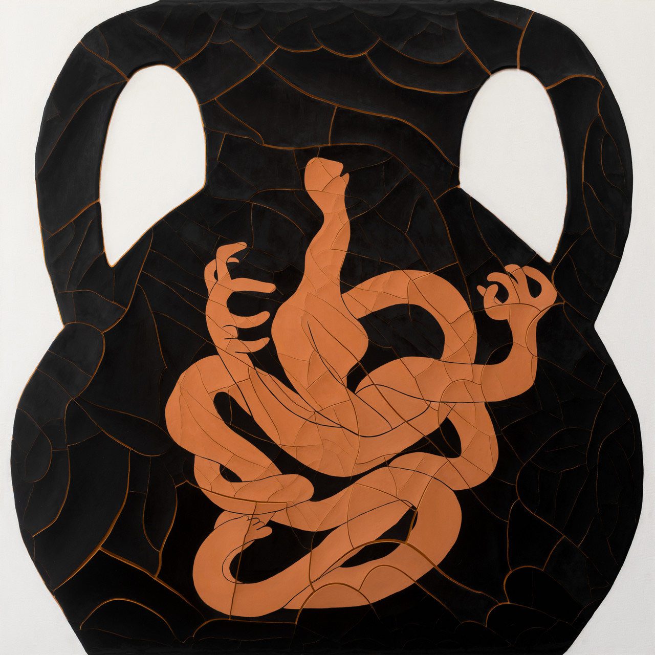Adriana Varejão, Maria III, 2025, Oil and plaster on canvas, 64 5/8 x 64 5/8 inches (164 x 164 cm)