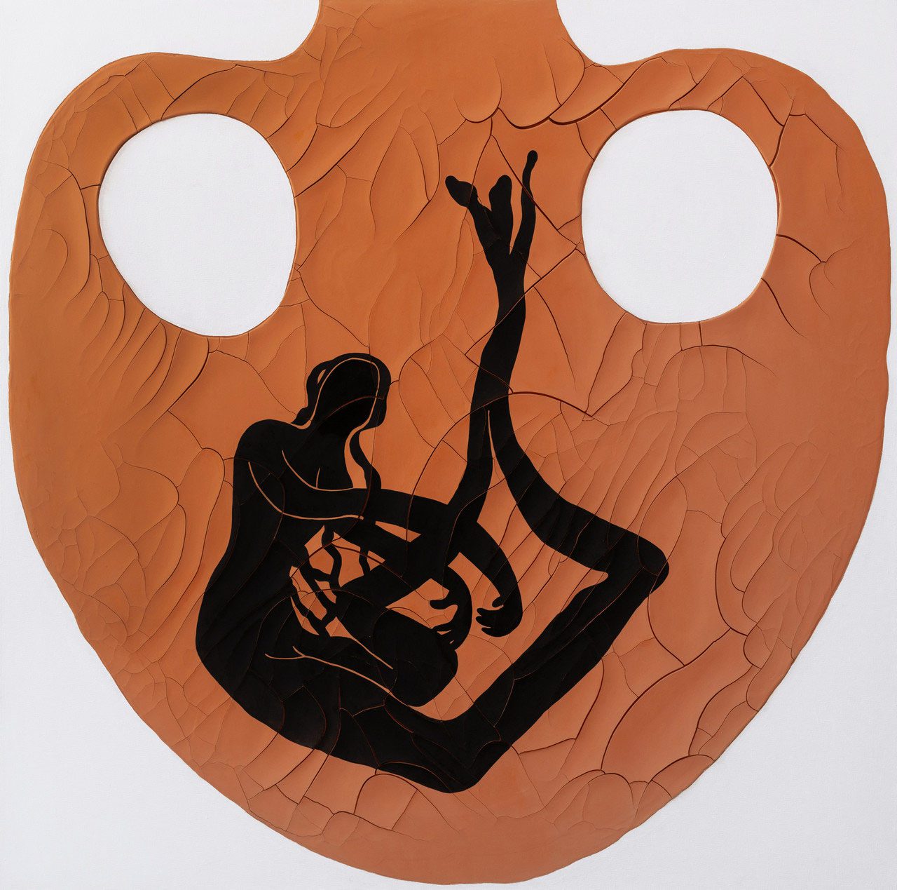 Adriana Varejão, Maria I, 2025, 2025, Oil and plaster on canvas, 64 5/8 x 64 5/8 inches (164 x 164 cm)
