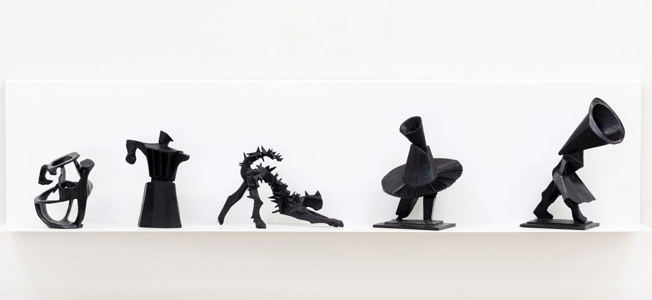 William Kentridge, Quintet (Shostakovich), 2022, Bronze, Edition of 8, Various dimensions, © William Kentridge. All Rights Reserved, DACS 2024, Courtesy the artist, Goodman Gallery and Hauser & Wirth
