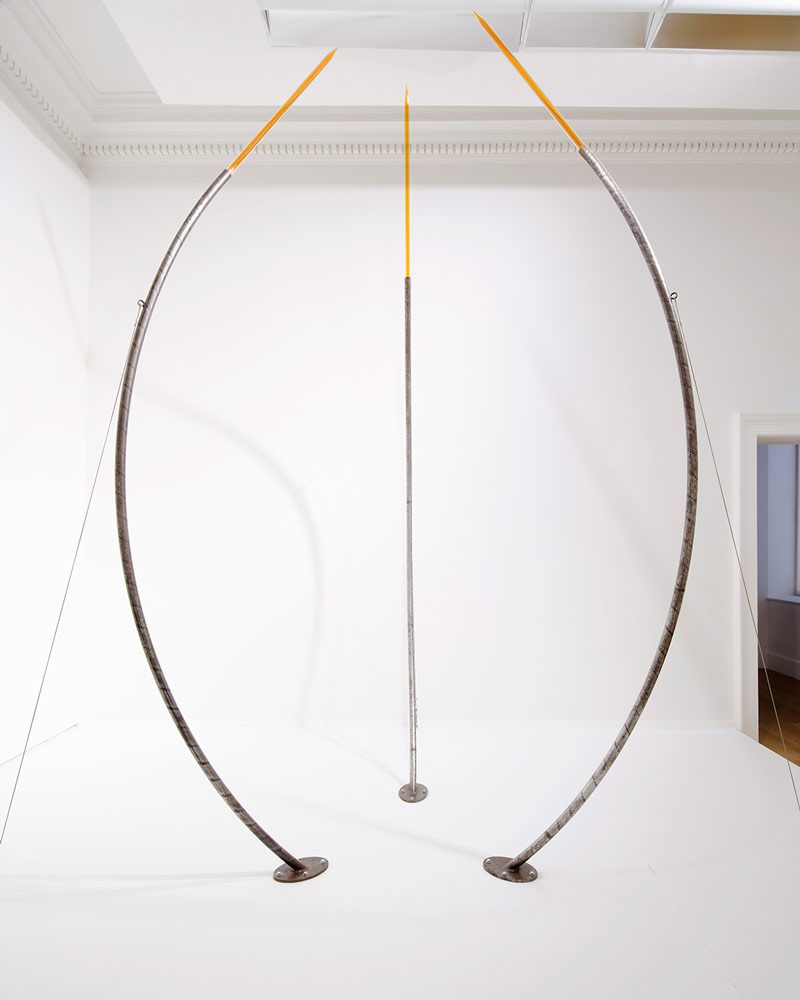 Installation view, Hamad Butt, “Familiars 2: Hypostasis”, 1992. Featured in exhibition Hamad Butt: Apprehensions (6/122024 – 5/5/2025), IMMA – Irish Museum of Modern Art, Dublin, Ireland. Photo Ros Kavanagh