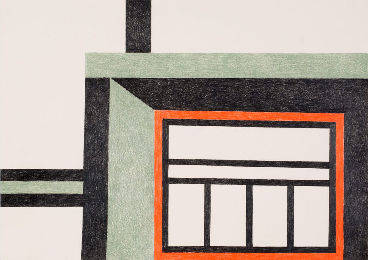 Nathalie Du Pasquier, Untitled, colored pencil on paper, 2019, 50 x 70 cm