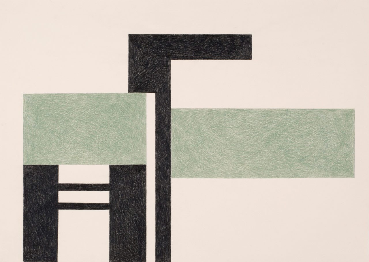 Nathalie Du Pasquier, Untitled, colored pencil on paper, 2019, 50 x 70 cm