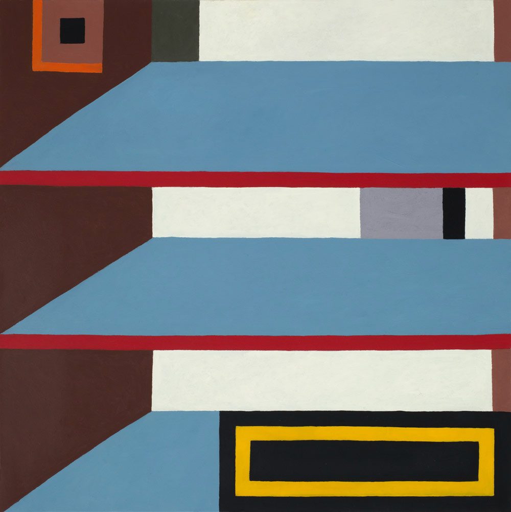 Nathalie Du Pasquier, Untitled, oil on canvas, 2019, 70 x 70 cm